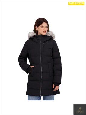 ¾ Length Puffer Winter Coat Warm Insulated Wind & Water Resistant